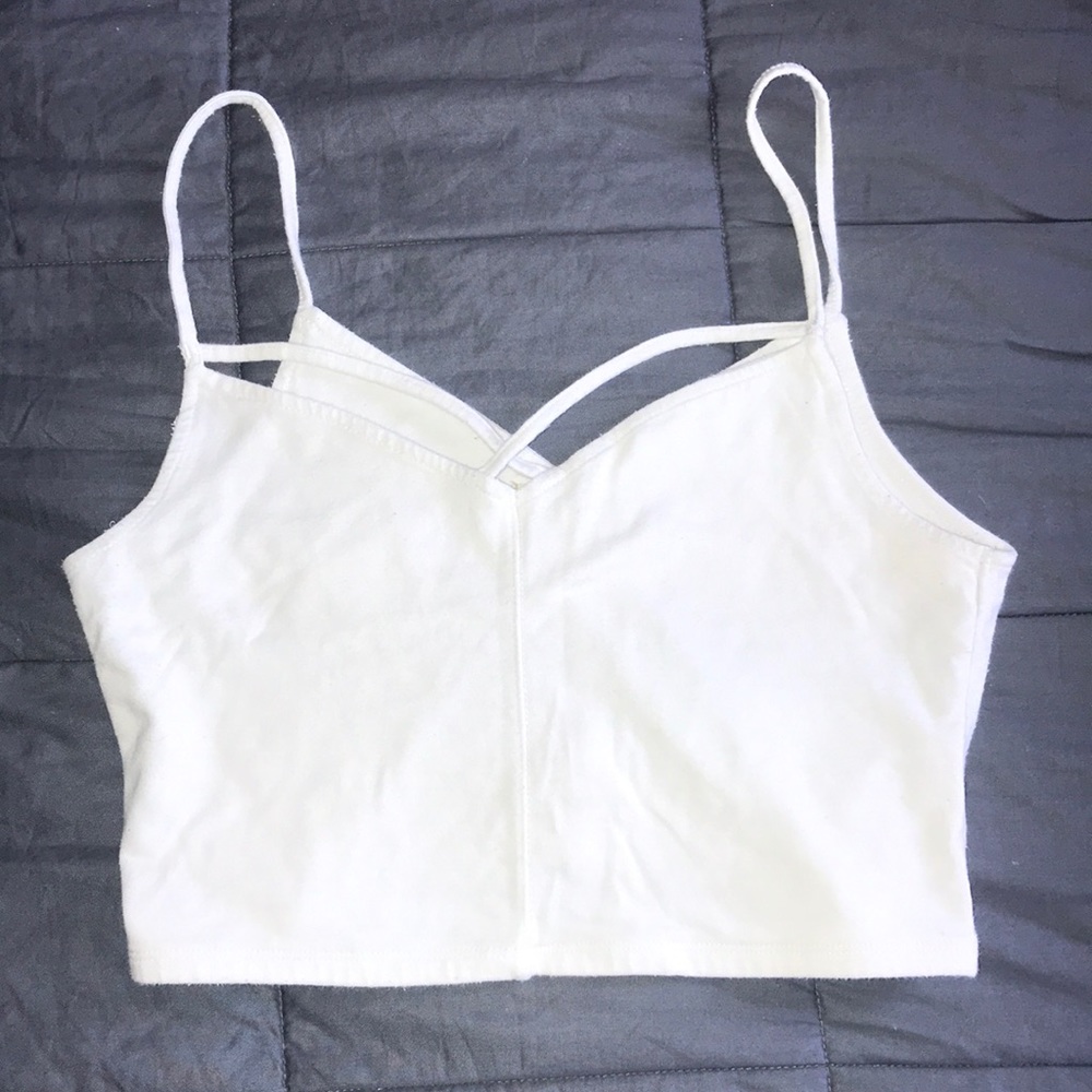 white crop top